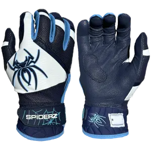Spiderz PRO PREMIER Batting Gloves - Navy Blue/White/Columbia Blue
