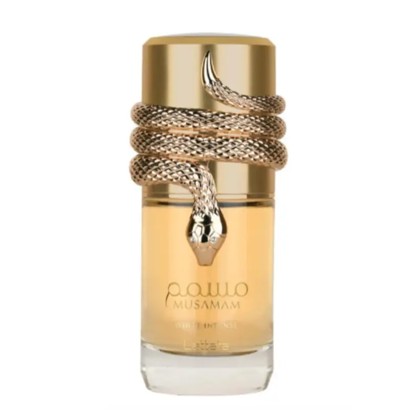 Lattafa Musamam White Intense Unisex Eau de Parfum 100ml (3.4 oz) - Arabic Luxury Spicy Woody Perfume Aroma Scent, Scented Fragrance for Adults, Formal Wear Signature Aroma, Amber, Skin Musk, Fresh-Clean Top, Patchouli Finish, Long-Lasting