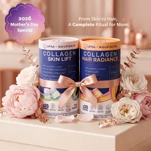 Mother's Day Special: For Mom Hair & Skin Bundle | Thicker Hair & Firmer Skin, Helps Nourish & Restore from Within | Clinically Proven | Vegetarian Collagen with Ovoderm | Patented 7-Layer Technology | Sugar-Free, GMO-Free