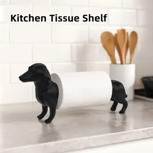 Cute Dog Design Toilet Paper Holder, Durable Bathroom Kitchen Accessories, Pla Material Roll Dispenser, Simple Pet Decor, Bathroom Accessory