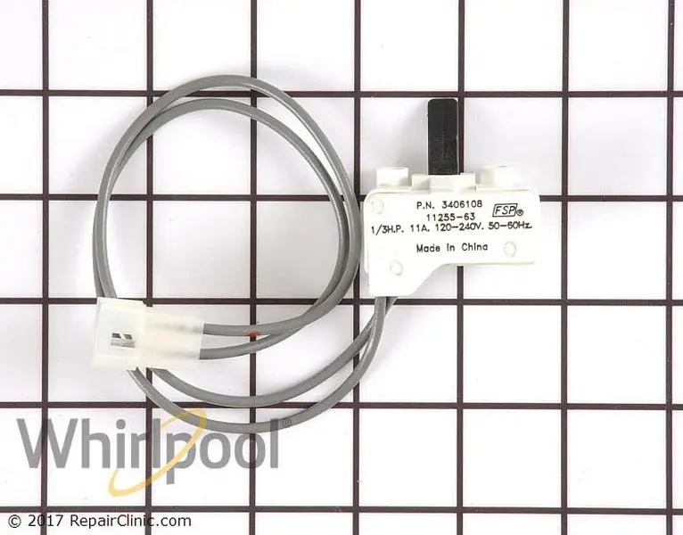 Genuine OEM 3406108 Door Switch - 1 lbs Aftermarket Appliance Replacement Part, Precise Fit, Reliable Repair, Simple Specs, Easy Installation for Maintenance