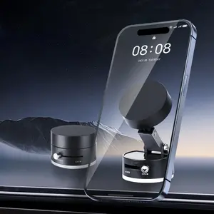 Multi Functional Magnetic Adjustable Horizontally Mounted Car Phone Holder With Cushion, Suitable For All Phones, Waterproof ABS Material, Fashionable Car Accessories | Textured Surface Design