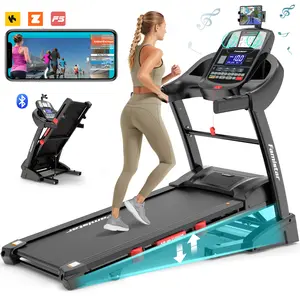 Famistar 2026 Newest Upgraded Foldable Treadmill with 20 Auto Incline & 300LB Capacity - 4.5HP Motor, 12MPH Speed, 64+ Programs, Free Fitness APP & Knee Strap Gift