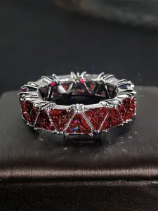 1 PC Fashion Cubic Zirconia Ring For Women Elegant Engagement Ring For Wedding Anniversary Jewelry Gift Fashion Rings