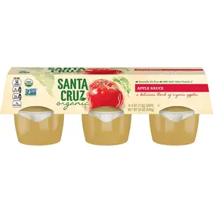 Santa Cruz ORGANIC Apple Sauce 6- Cups 4 oz