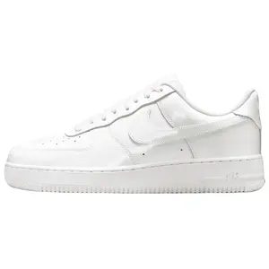 Nike Air Force 1 Low Patent Leather Premium 'White' Men's Sneakers - All Seasons Comfortable & Versatile Streetwear