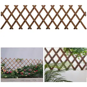 Expandable Garden Trellis, 13.4" x 60" Trellis for Climbing  Outdoor, Wooden Lattice Fence Wall Panel Lattice Panels for Outside, for Climbing  Vine Ivy Rose Cucumbers Clematis