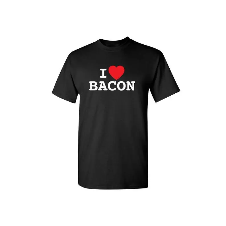Women's Soft Cotton Round Neck Short-Sleeve Printed T-Shirt - Comfortable Everyday Casual Gym Top with Funny Novelty Bacon Graphic, Streetwear, Yoga Exercises, All Seasons, Machine Wash, Printed Text, Regular Fit, Breathable, Athletic