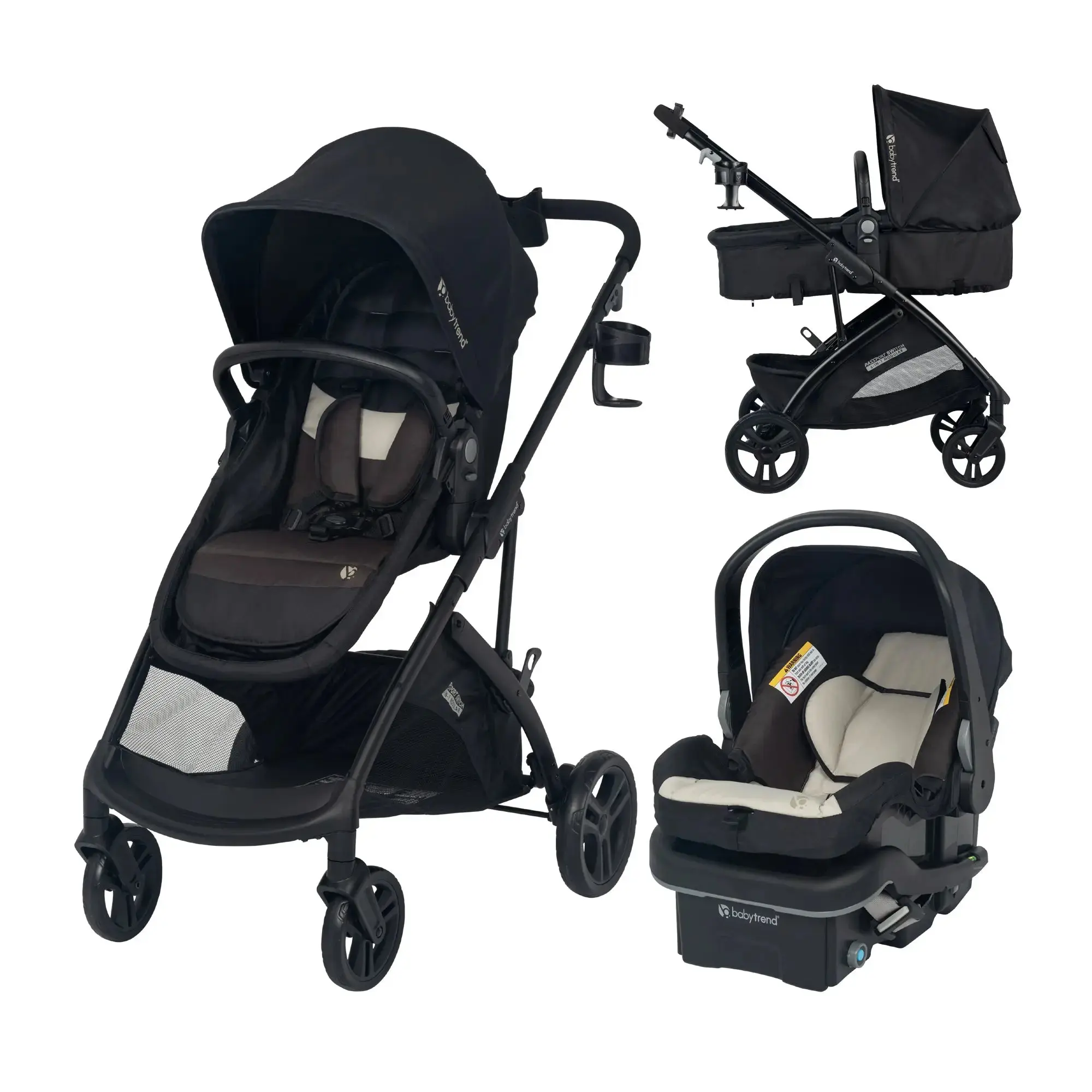 Baby Trend® Passport® Switch 6-in-1 Modular Travel System w/ EZ-Lift™ PLUS Infant Car Seat & Base Baby Trend® Passport® Switch 6-in-1 Modular Travel System w/ EZ-Lift™ PLUS Infant Car Seat & Base