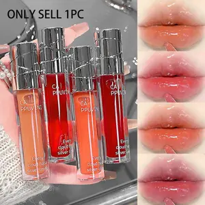 Cappuvini Crystal Ice Transparent Lip Oil, Moisturizing, Hydrating & Shiny Glossy Finish, Water Gloss Mirror Glass Lips Essence Honey, Daily Use