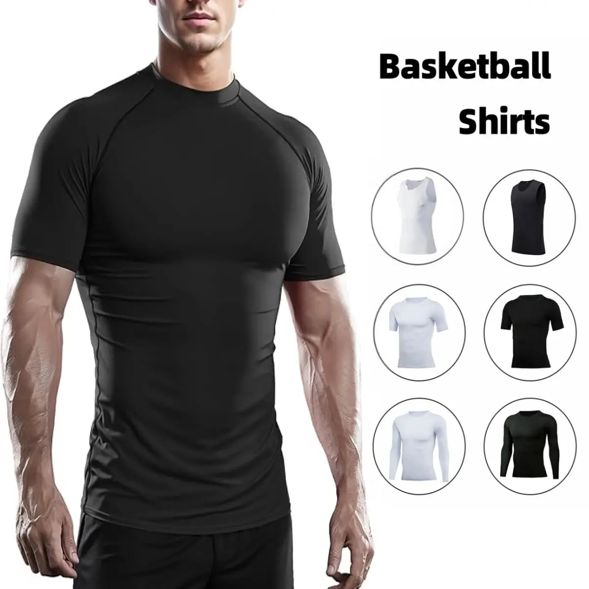 PSYCHE Men's Basketball Vest 1 Pack Solid Color Round Neck Fitting Sports Quick Dry fit Breathable Skin Sportswear for Gym Workout Running Basketball tops Shirt Exercise