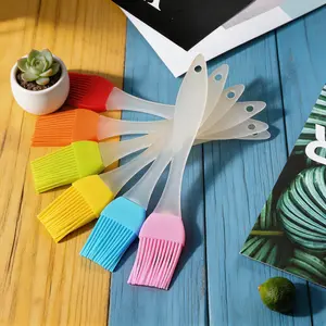 6 Pack Silicone Oil Brush Random Colors Food Grade Heat Resistant Basting Brush For Kitchen Cooking Baking BBQ