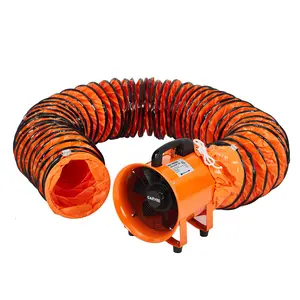 Garvee High-Speed Portable Utility Blower Fan – 8 Inch, 1100 CFM, 3500 RPM, Low Noise, 32.8ft Flexible Duct Hose – Industrial Exhaust Ventilator for Workshop, Basement, Warehouse, Garage – Powerful Airflow, Easy to Move, Durable Build