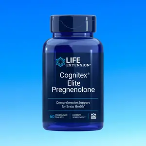 Life Extension Cognitex Elite Pregnenolone- Brain Health Supplement for Memory, Focus & Cognition- Formula with Phosphatidylserine, Ashwagandha & SAGE Extract, Calcium + More- 60 Vegetarian Tablets