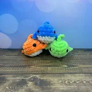 Mini shark plush. Tiny shark crochet stuffed animal