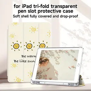 1 TPU Protective Case, Compatible with iPad Air 4/5/6, Suitable for iPad 7th/8th/9th Gen, iPad 10th Gen (9.7-inch), Tri-Fold Stand, Soft Back Cover Tablet Protector For Samsung A7 LITE/S6LITE 10.4/S7/S8/S9/S9FE/S10/S7+/S8+/S9+/S9FE+ 12.4