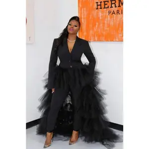 Custom Claire Tulle Power Suit