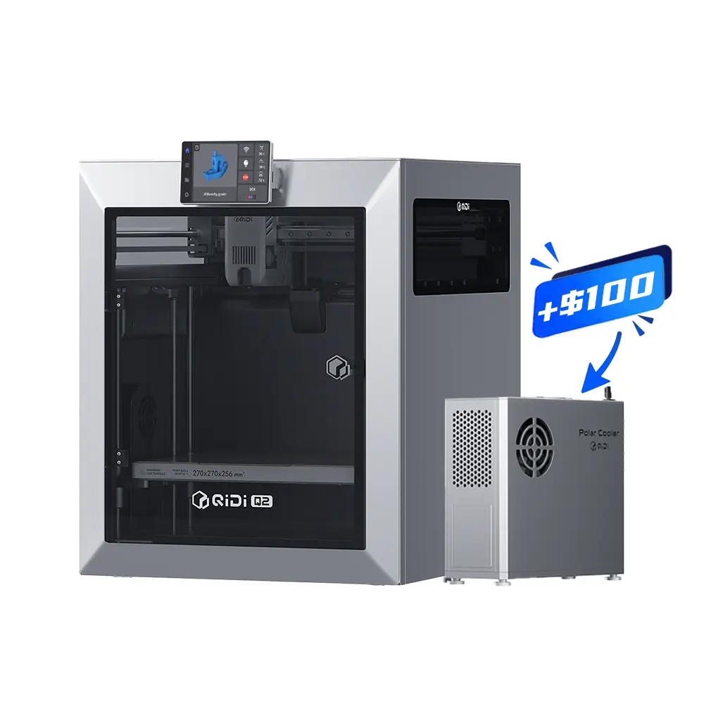 QIDI Q2 3D Printer - Enclosed CoreXY 3D Printer with 65°C Heating Chamber, AI Camera, High-Speed Print (600mm/s), Precision, Multi-Color & Multi-Material Printing, 270x270x256mm Build Volume for Beginners