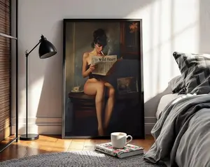 Vintage Italian Woman Poster Retro Mancave Art - Digital Print