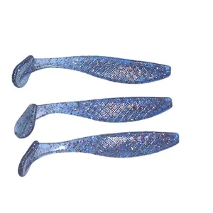 Tubeys The Patriot Fishing Lure - 3.8 inch Swimbait in Ultramarine Blue with Red and Blue Glitter