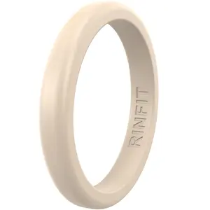 Stackable Thin Silicone Wedding Ring for Women by Rinfit