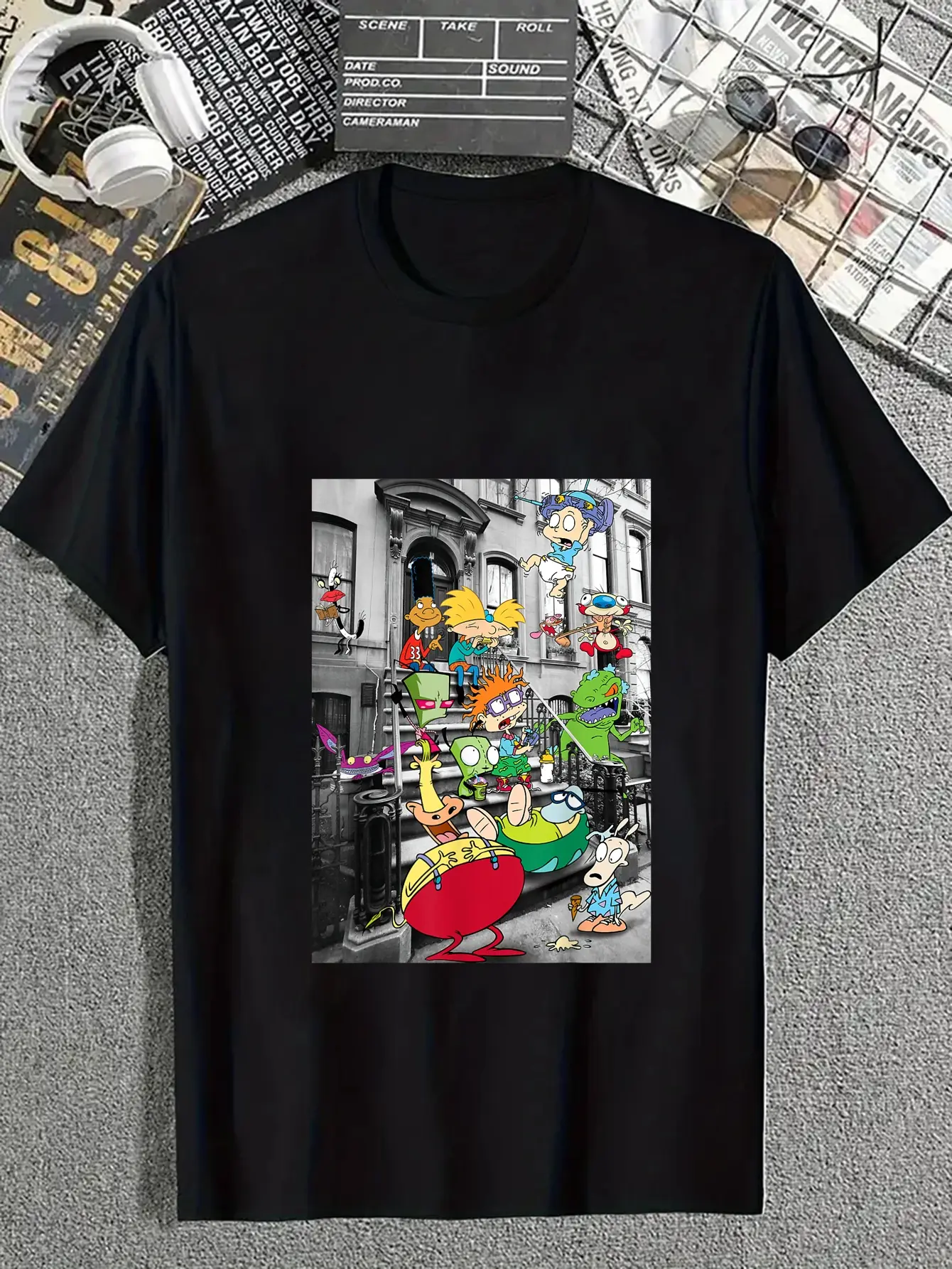 Women's 100% Cotton Casual Vintage Inspired Graphic T-Shirt - Large, No Fuss, Short-Sleeve Round Neck, Funny Pop Culture Print, Fashion Everyday Streetwear Top, All Seasons