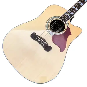 New Arrival 41# Songwriter Acoustic Electric Guitar Solid Spruce Top Bone Nut Saddle In Natutal Fishman301 Loaded