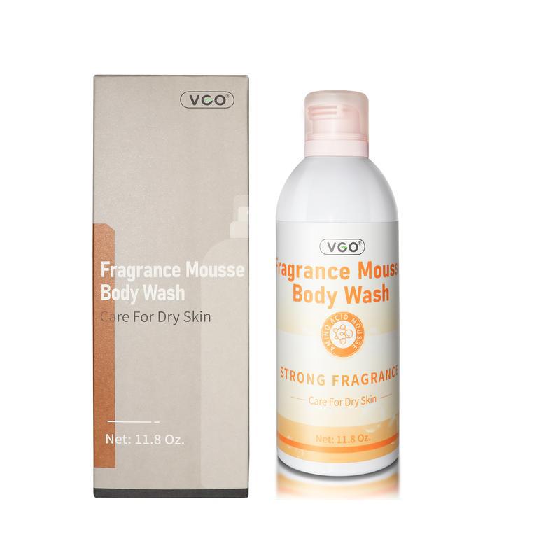 VGO Fragrance Mousse Body Wash,Black opiumfragrance, enchanting scent, long-lastingaroma .350ml Body Care Scented ComfortCleanser Cleansing Cosmetic Foaming Gentle Hyaluronic Skin Repair Nourishing Hydrating