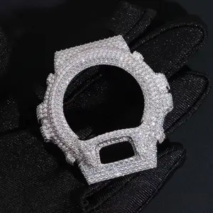 M2-2413 Retro Hip Hop Moiss Watch Case, Old School Iced-Out Vibe, Timeless Bezel for Classic Street Style outdoorfun summerwins