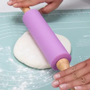Food Grade Silicone Rolling Pin, Dough Roller Tool, Dumpling Wrapper Roll, Bread Making Utensil, Kitchen Essential, Non-Toxic Material