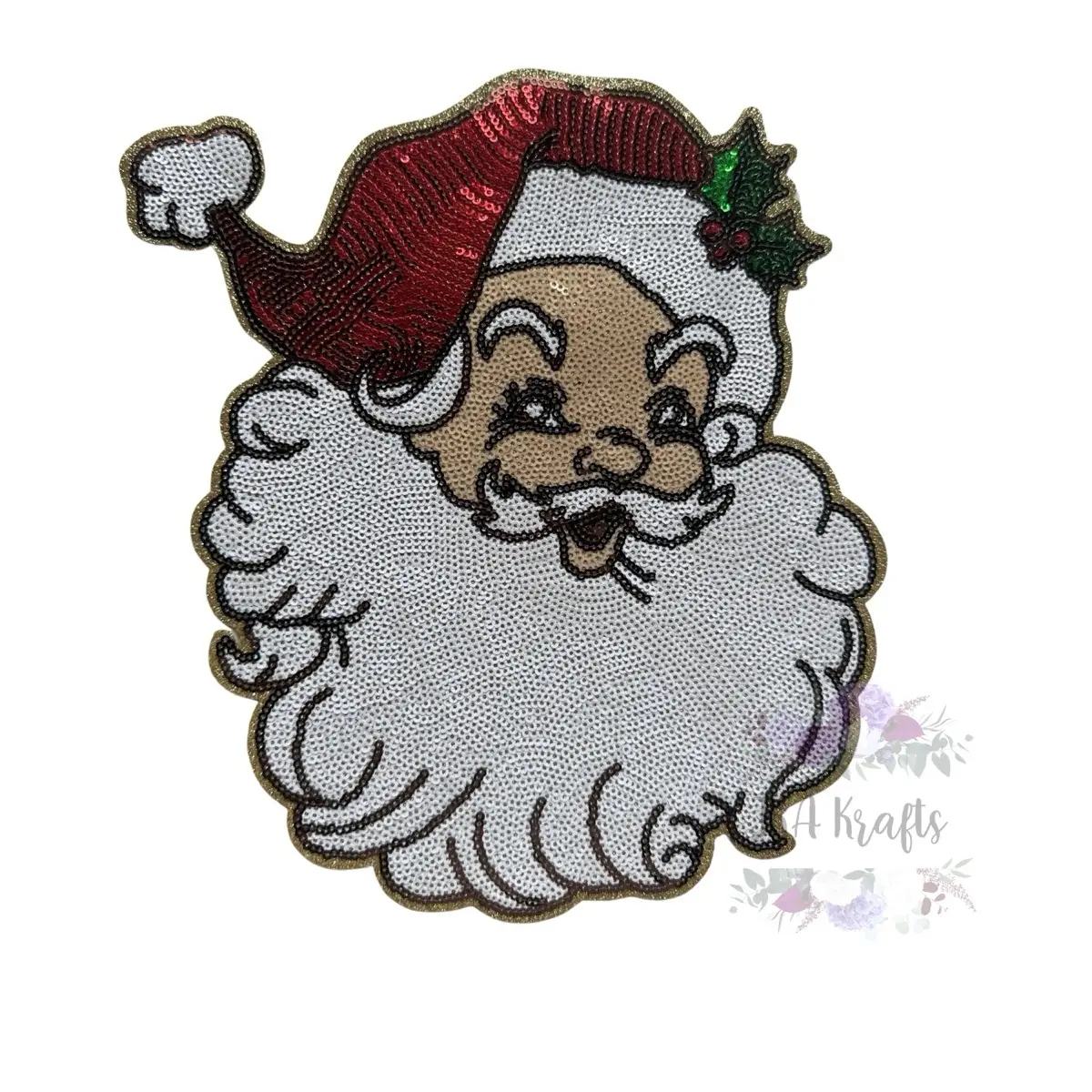Santa Claus Press On Chenille Patches for Clothes - Trendy and Adorable
