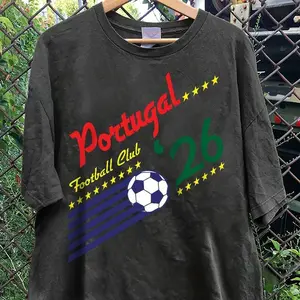 Portugal World Soccer 2026 Retro Shirt, Vintage Sport Shirt, USA Game Day Outfit, World Soccer Team Shirt,Gift For Fan Fathers Day