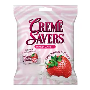 Creme Savers Strawberries and Creme Hard Candy | The Taste of Fresh Strawberries Swirled in Rich Cream | The Original Classic Creme Savers Brought To You By Iconic Candy | 3oz Bag