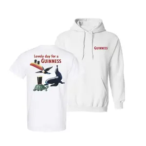 Lovely Day for a Guinness Beer Graphic T Shirt 2 Sides, Funny Drinking Animal Illustration Tee, Irish Beer Lover Shirt, Soft Cotton Casual Party Wear, Gift for Beer Fans