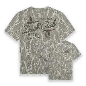 Riley Green Duck Club Real Tree Classic Camo Dri-Fit Tee – Performance Hunting Shirt Original Bottomland