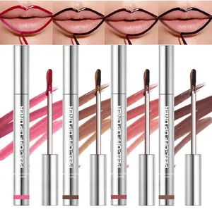 （Free shipping）4Pcs Peel Off Lip Liner Stain Set - Long-Lasting, Smudge-Proof,  Waterproof Nude Matte Lip Tint, Non-Fading Peel Off Lip Color, Effortless Precision & Full Coverage, 24H Color Hold