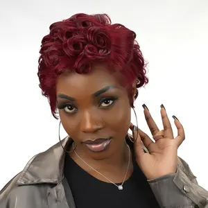 Dultev 13x6 Wear Go Pixie Cut Wigs 002 for Women 180% Density Glueless Lace Front Layered Luxury Beauty Curly HD Human Hair Wig