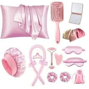 17pcs No Heat Curling Stick Headband-no Damage SleepCurling lron, Natural Soft Waves, NoHeating HairdressingTool, Suitable For Daily Use Or Night Styling, Comfortable FitDesign, EasyTo Create Natural Curls, Home HairdressingMust Gift Haircare