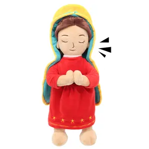 Yelakey Talking Guadalupe Plush Musical Virgin Mary Plush, Virgen de Guadalupe Talking Doll Speaks 20 of Bible Verses and 3 of Bible Music, Religious Stuffed Doll for Easter Christmas Baptism Gift