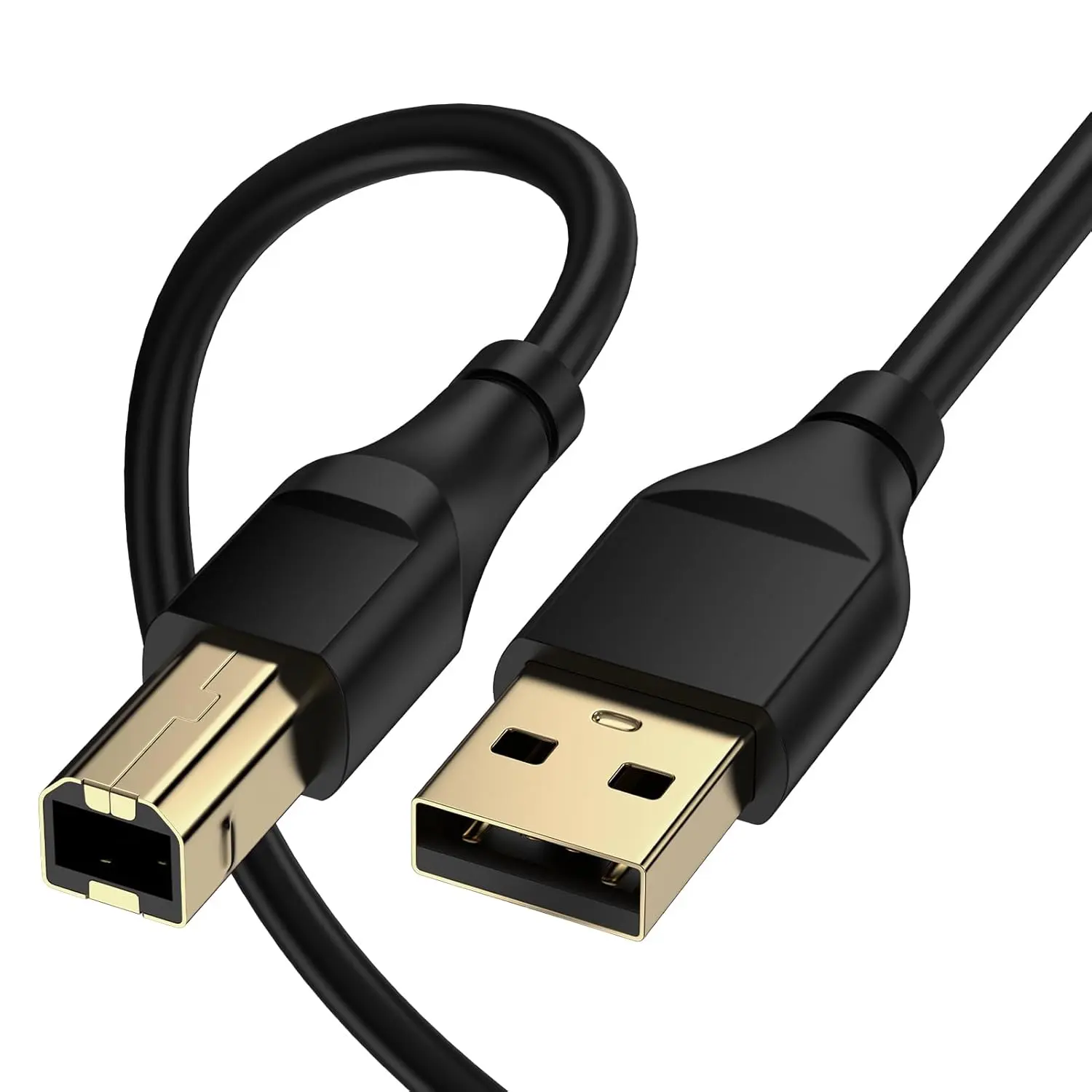 Printer Cable 20 Feet Extra Long USB A Male to USB B Male Printer Cord High Speed USB2.0 Scanner Printing Cord for HP Canon Dell Epson Brother Lexmark Xerox Samsung Piano MIDI Keyboard DJ Controller