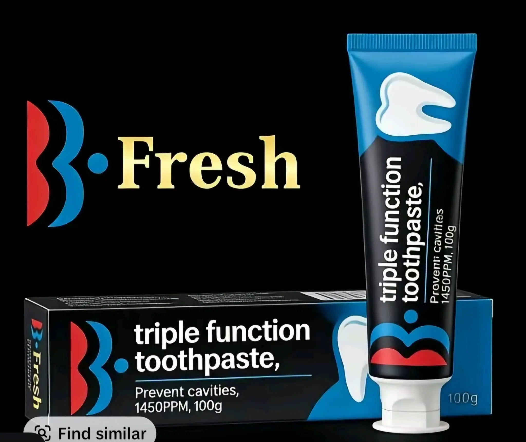 Byenblan Triple Function Toothpaste 100g-1450PPM Fluoride For Cavities Prevention