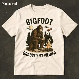 Bigfoot Grabbed My Weiner Shirt, Campfire, Sasquatch T-Shirt, Bigfoot Shirts, National Forests, Camping TShirt, Appalachia Tee, Silly