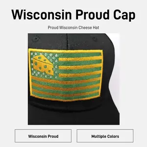 Cheese flag packers cheesehead hat wisconsin proud cap