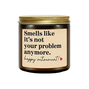 Retirement Gift for Woman, Men - Lavender Scented Soy Wax Candle Home Fragrances - Best 2025 Retired Gifts for Women, Men, Friends, Coworker, Teacher, Funny Retirement Candle Decoration