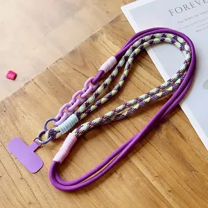 Multifunctional Hemp Cord Phone Clip, Crossbody Phone Strap, Shoulder Strap, Lanyard, Back Clip with Card Holder