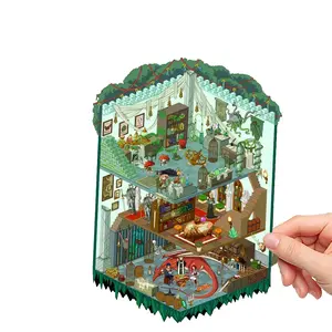 3D Landscape Sticker Set, Cartoon Under the Dungeon Theme Sticker Themed Scene Stickers, DIY Craft Pop-Up Stickers, for kids