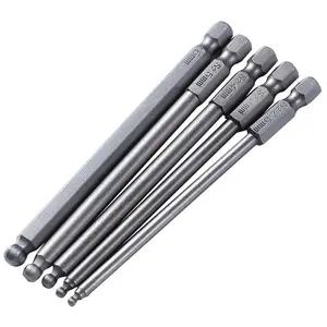 Magnetic Ball Head Hex Screwdriver Bit Set, 1/4 Inch Electric Tool Drill Bits, High Strength Chrome Vanadium Steel, Home Repair Kit
