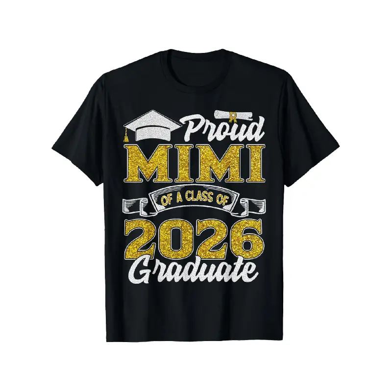 Men's Oversized Short-Sleeve Streetwear Tee - Proud Mimi of a 2026 Graduate Graduation T-Shirt