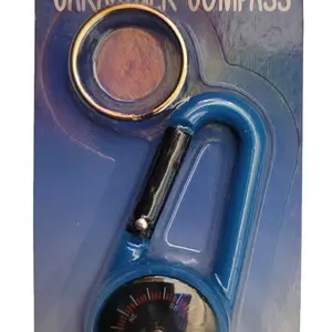 Carabiner Compass Keychain