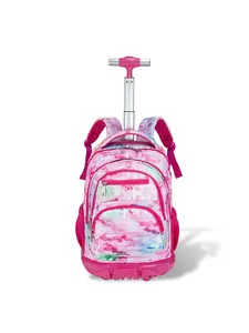 Luggage Backpack with Wheels, 18 Inch Rolling Laptop Bag, Dual Shoulder School Travel Work Bag, Durable and Stylish Design